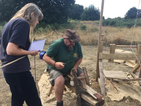 2018 08 10 Sherwood heath open day Demonstration by The Wobbly Bodger