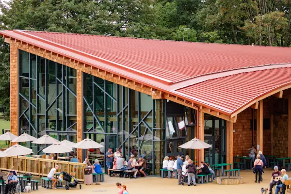 Sherwood Forest Visitor Centre building view CREDIT rspb